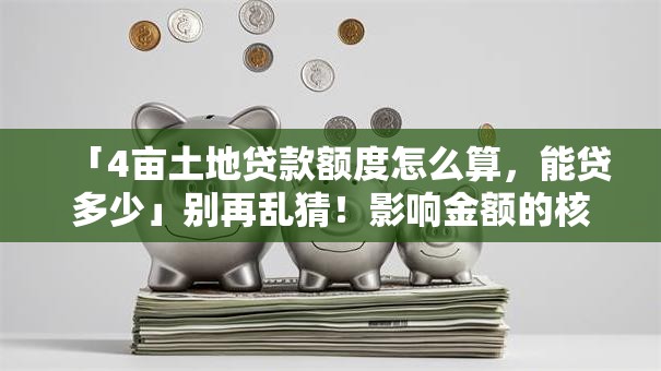 「4亩土地贷款额度怎么算,能贷多少」别再乱猜!影响金额的核心点都在这了 「4亩土地贷款额度怎么算,能贷多少」别再乱猜!影响金额的核心点都在这了