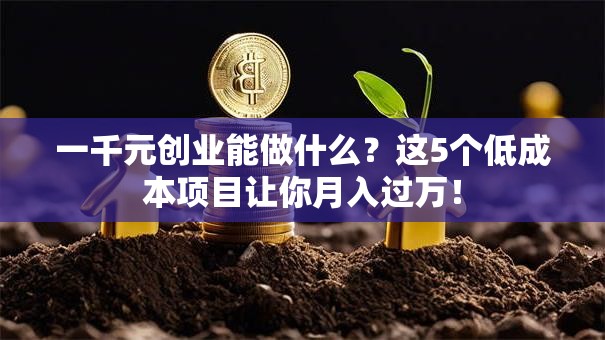 一千元创业能做什么？这5个低成本项目让你月入过万！