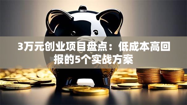 3万元创业项目盘点：低成本高回报的5个实战方案
