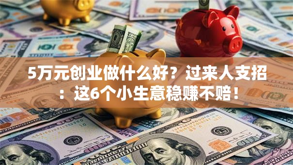 5万元创业做什么好？过来人支招：这6个小生意稳赚不赔！