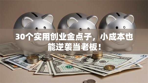 30个实用创业金点子，小成本也能逆袭当老板！