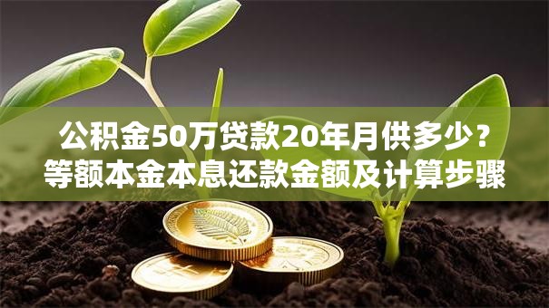 公积金50万贷款20年月供多少?等额本金本息还款金额及计算步骤 公积金50万贷款20年月供多少?等额本金本息还款金额及计算步骤