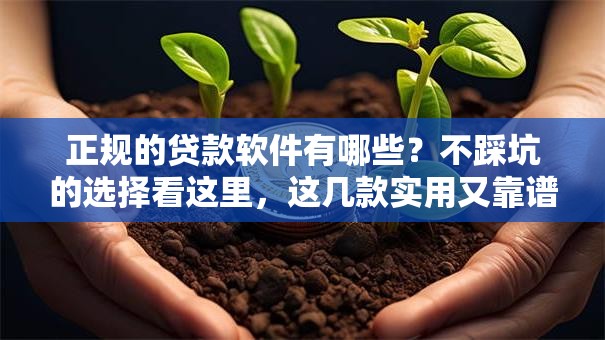 正规的贷款软件有哪些？不踩坑的选择看这里，这几款实用又靠谱，建议收藏！