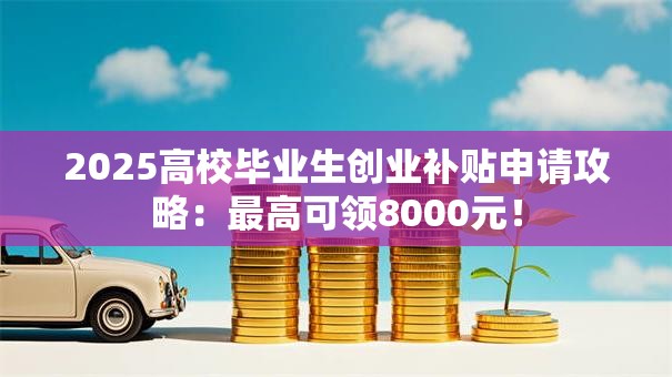 2025高校毕业生创业补贴申请攻略：最高可领8000元！