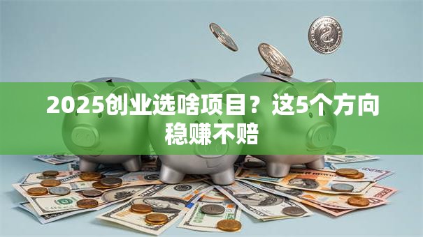 2025创业选啥项目？这5个方向稳赚不赔