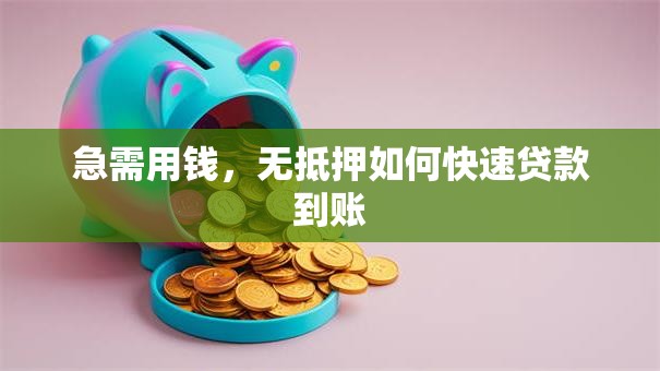 急需用钱，无抵押如何快速贷款到账