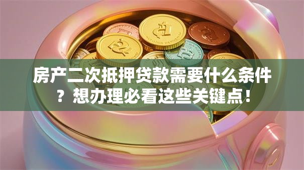 房产二次抵押贷款需要什么条件？想办理必看这些关键点！