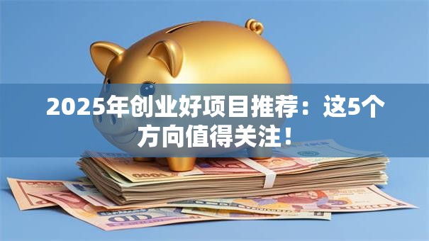 2025年创业好项目推荐：这5个方向值得关注！