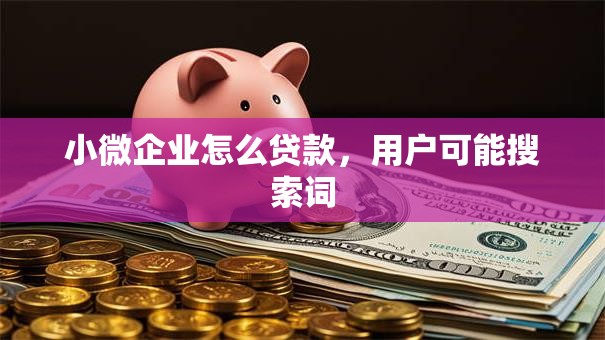 小微企业怎么贷款，用户可能搜索词