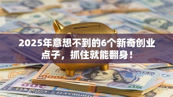2025年意想不到的6个新奇创业点子，抓住就能翻身！