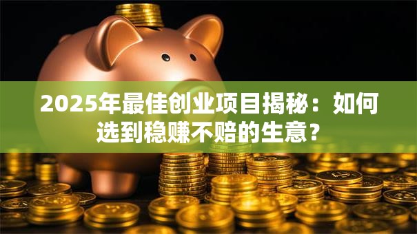 2025年最佳创业项目揭秘：如何选到稳赚不赔的生意？