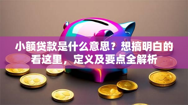小额贷款是什么意思？想搞明白的看这里，定义及要点全解析