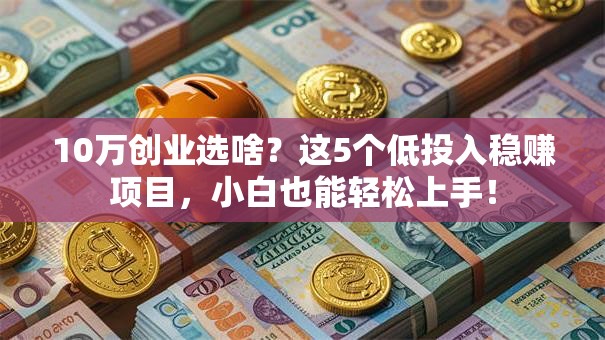 10万创业选啥？这5个低投入稳赚项目，小白也能轻松上手！