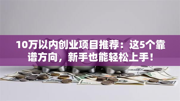10万以内创业项目推荐：这5个靠谱方向，新手也能轻松上手！