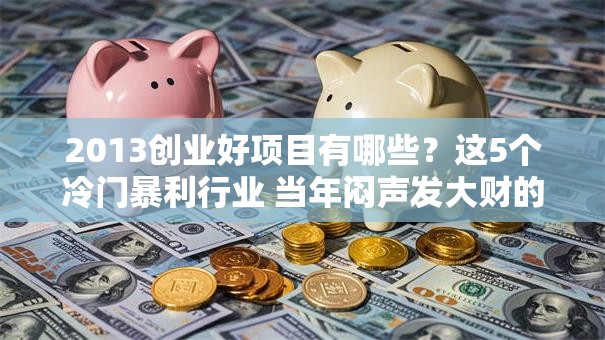 2013创业好项目有哪些？这5个冷门暴利行业 当年闷声发大财的人都在做！