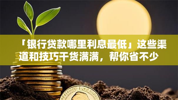 「银行贷款哪里利息最低」这些渠道和技巧干货满满，帮你省不少钱！