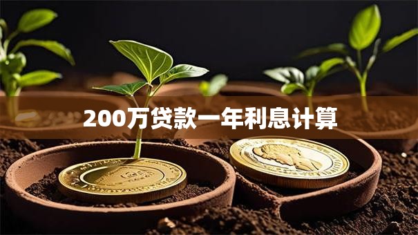 200万贷款一年利息计算