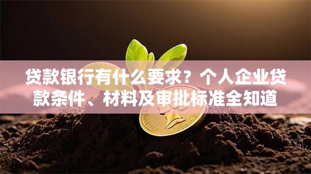 贷款银行有什么要求？个人企业贷款条件、材料及审批标准全知道
