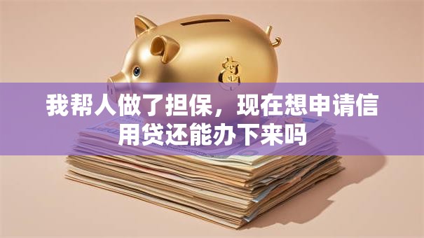 我帮人做了担保，现在想申请信用贷还能办下来吗
