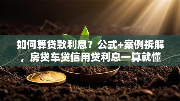 如何算贷款利息？公式+案例拆解，房贷车贷信用贷利息一算就懂