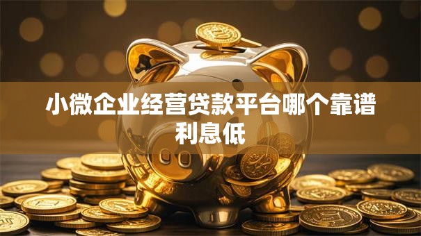 小微企业经营贷款平台哪个靠谱利息低