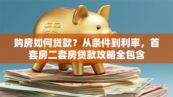 购房如何贷款？从条件到利率，首套房二套房贷款攻略全包含