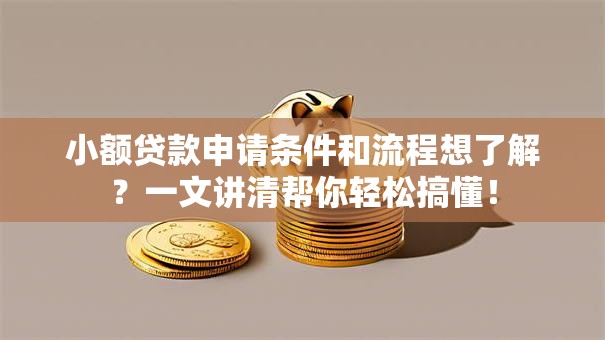 小额贷款申请条件和流程想了解？一文讲清帮你轻松搞懂！