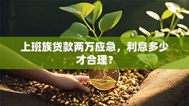 上班族贷款两万应急，利息多少才合理？