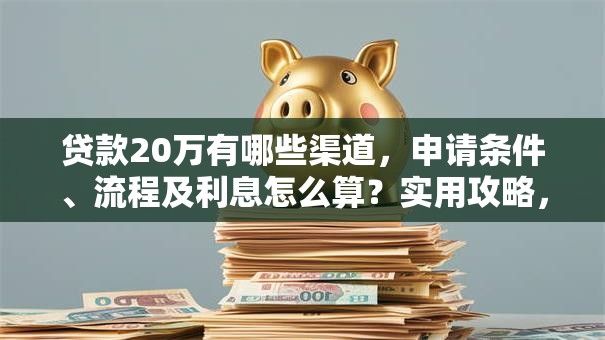 贷款20万有哪些渠道，申请条件、流程及利息怎么算？实用攻略，看完就知道该咋操作
