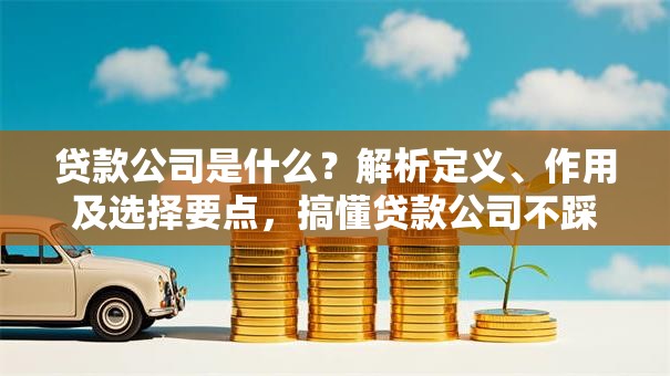 贷款公司是什么？解析定义、作用及选择要点，搞懂贷款公司不踩坑
