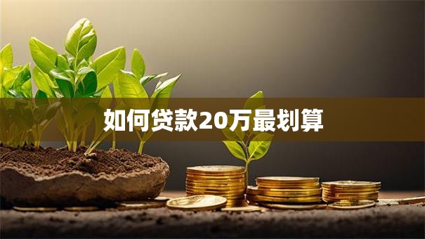 如何贷款20万最划算