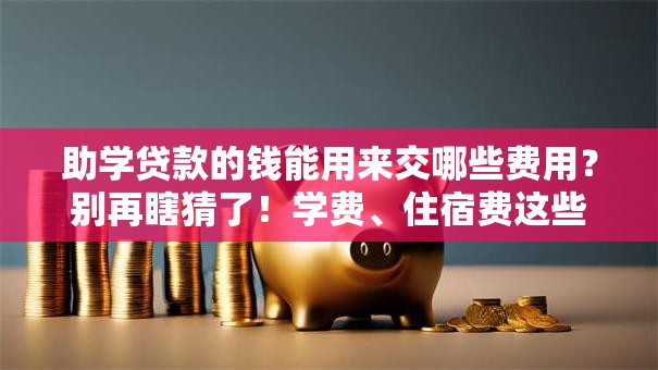 助学贷款的钱能用来交哪些费用？别再瞎猜了！学费、住宿费这些都包含哦