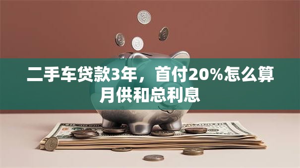 二手车贷款3年，首付20%怎么算月供和总利息