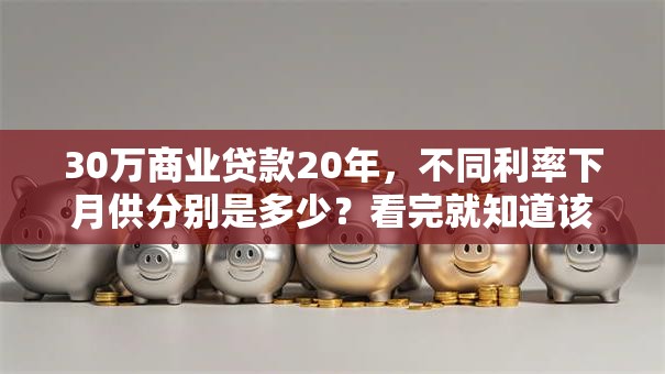 30万商业贷款20年，不同利率下月供分别是多少？看完就知道该还多少钱！