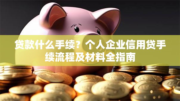 贷款什么手续?个人企业信用贷手续流程及材料全指南 贷款什么手续?个人企业信用贷手续流程及材料全指南