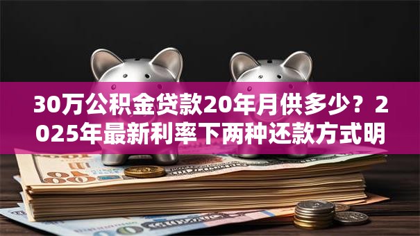 30万公积金贷款20年月供多少？2025年最新利率下两种还款方式明细