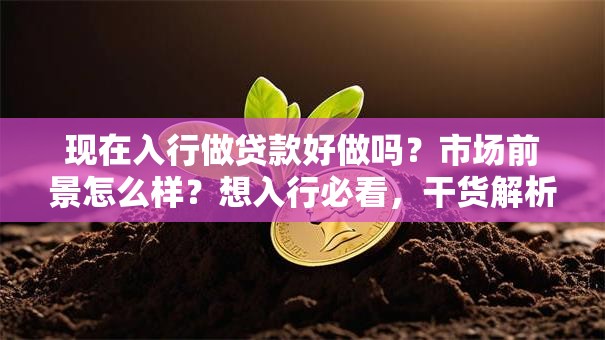 现在入行做贷款好做吗？市场前景怎么样？想入行必看，干货解析在这里！