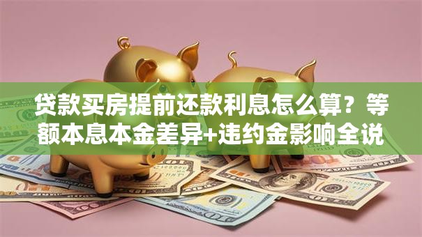 贷款买房提前还款利息怎么算？等额本息本金差异+违约金影响全说明