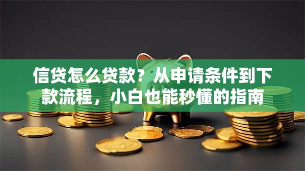信贷怎么贷款？从申请条件到下款流程，小白也能秒懂的指南