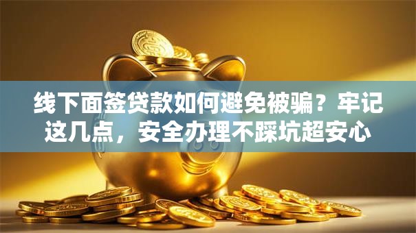 线下面签贷款如何避免被骗？牢记这几点，安全办理不踩坑超安心！