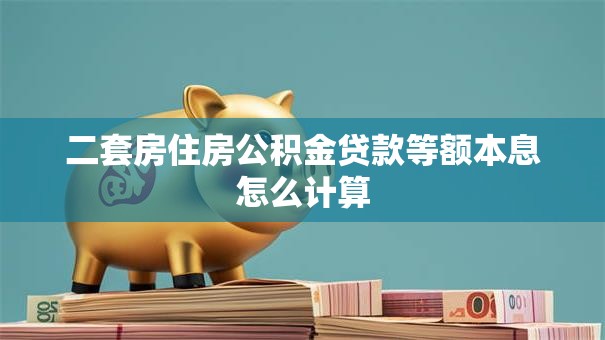 二套房住房公积金贷款等额本息怎么计算