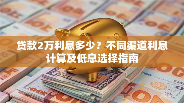 贷款2万利息多少？不同渠道利息计算及低息选择指南