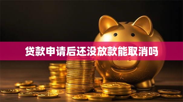 贷款申请后还没放款能取消吗