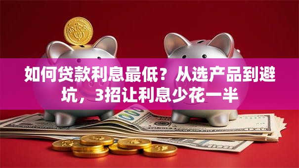 如何贷款利息最低？从选产品到避坑，3招让利息少花一半