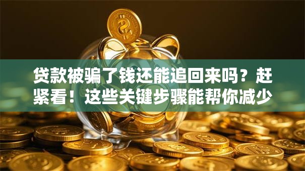 贷款被骗了钱还能追回来吗？赶紧看！这些关键步骤能帮你减少损失