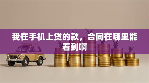 我在手机上贷的款，合同在哪里能看到啊