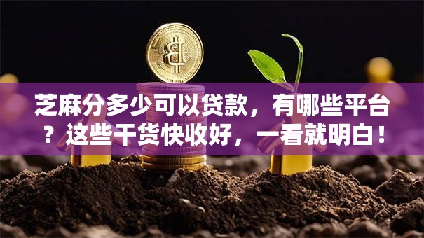 芝麻分多少可以贷款，有哪些平台？这些干货快收好，一看就明白！