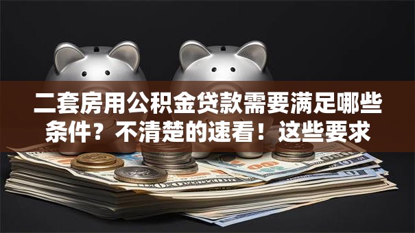二套房用公积金贷款需要满足哪些条件？不清楚的速看！这些要求要知道