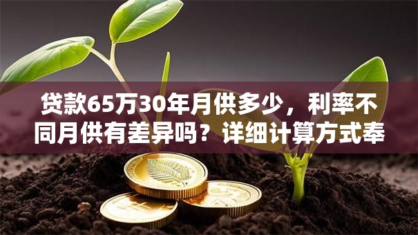 贷款65万30年月供多少，利率不同月供有差异吗？详细计算方式奉上，让你心里有数
