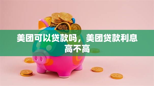 美团可以贷款吗，美团贷款利息高不高